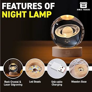 SOLAR SYSTEM crystal lamp led,usb decor, gifts lighting night