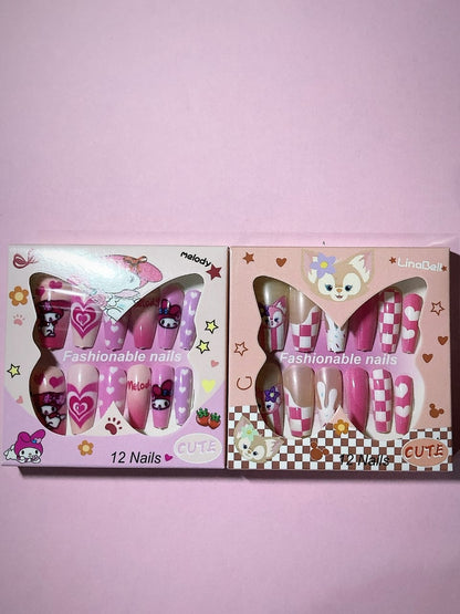 CUTE PREIMIUM NAILS,EASY TO USE,PRESS ON NAILS