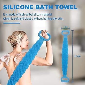 2 pieces silicon bath brush,double side silicone body