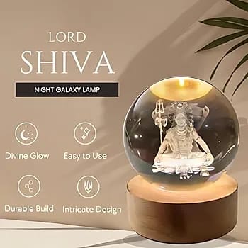 3d crystal lamp,best gift,night light USB wooden decoration(shiva)