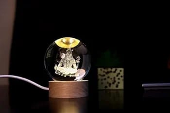 3d crystal lamp,best gift,night light USB wooden decoration(shiva)