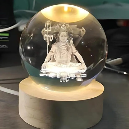 3d crystal lamp,best gift,night light USB wooden decoration(shiva)