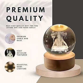 3d crystal lamp,best gift,night light USB wooden decoration(shiva)