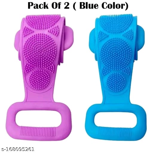 2 pieces silicon bath brush,double side silicone body
